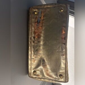 Michael Kors Shimmering Gold Embossed Logo Wallet